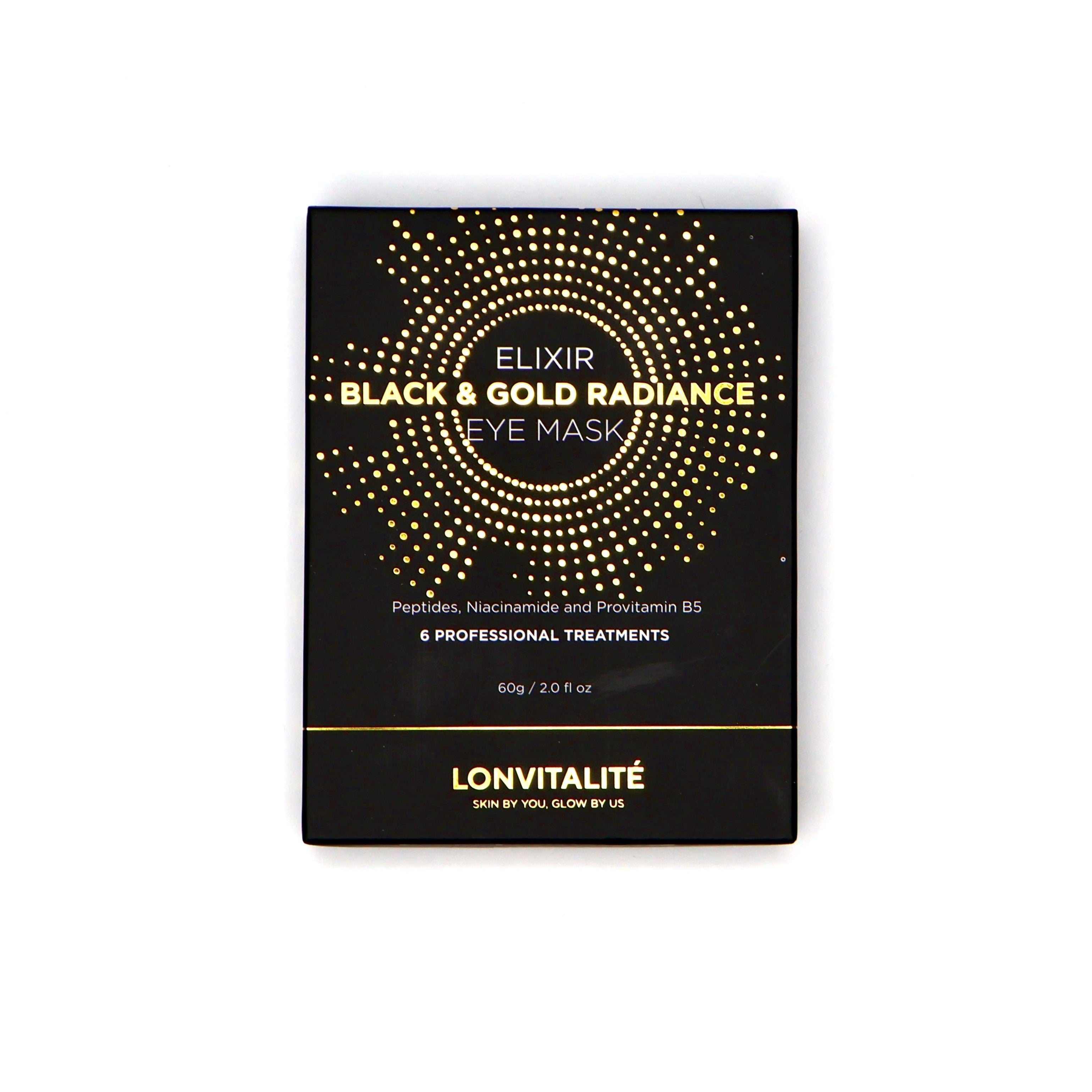 Lonvitalite Restore Elixir Black & Gold Radiance Eye Masks – 6 Pack