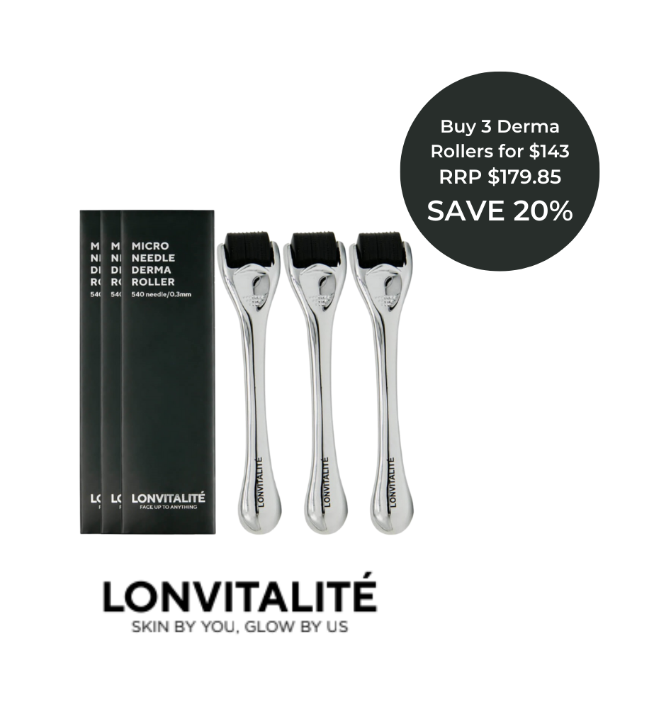 Lonvitalite Microneedling Derma Roller – 3 Pack