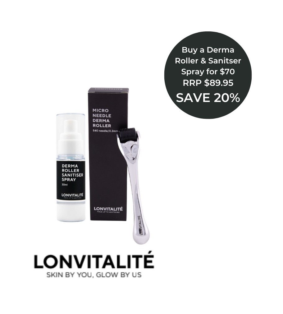 Derma Roller & Sanitiser Spray Bundle SAVE 20%